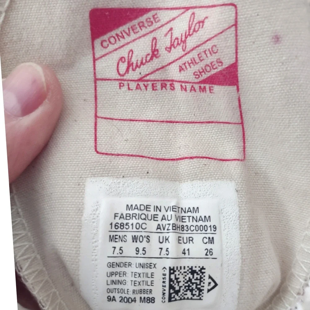 Vintage Converse Chuck 70 High Top Sneakers Saddle Rose Pink 168510C M 7.5 W 9.5 - Picture 7 of 9